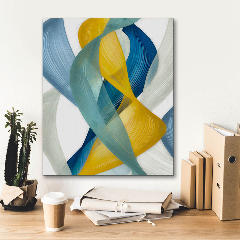  «Horizontal Bands 1» par Alonzo Saunders, art mural sur toile, 20 po x 24 po