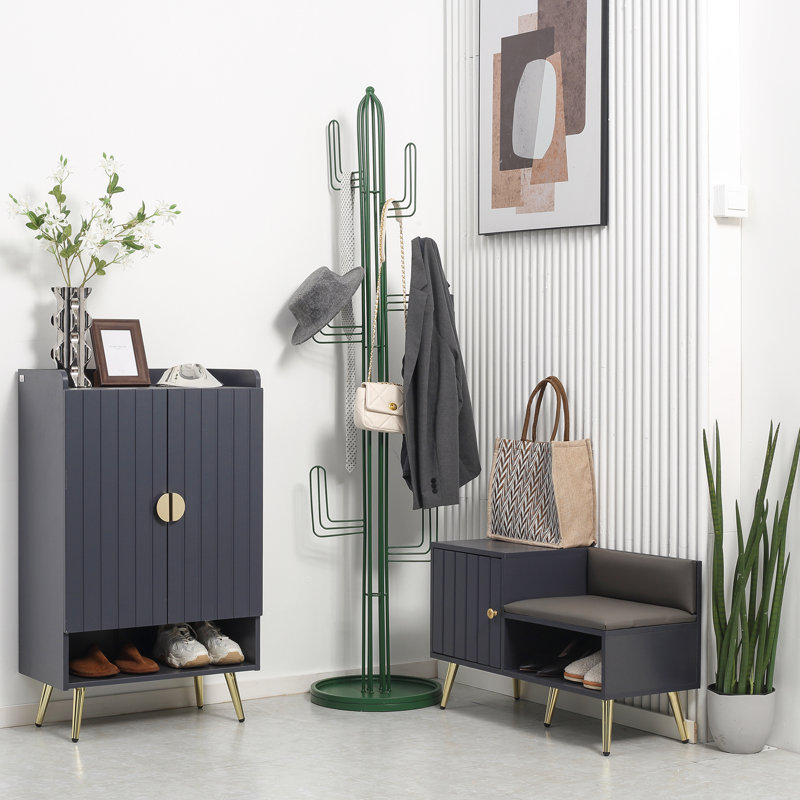 Faux Leather Upholstered Storage Bench