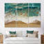 Vue aérienne des vagues tranquilles 1 - plage, art mural-847585314-847585315