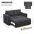 Rafael 2 Seats Fabric Sectional Pull Out Sofa Memory Foam Mudular Sofa For Living Room-366988004