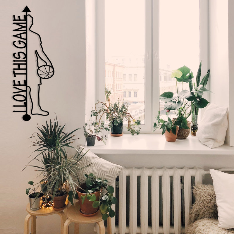 Élégant accessoire mural décoratif en métal, noir | Fabrication 100% métal, épaisseur: 0,05 pouce | Taille: 9,8 po x 27,2 po | Parfait pour la décoration intérieure, l'esthétique moderne, le design durable et élégant