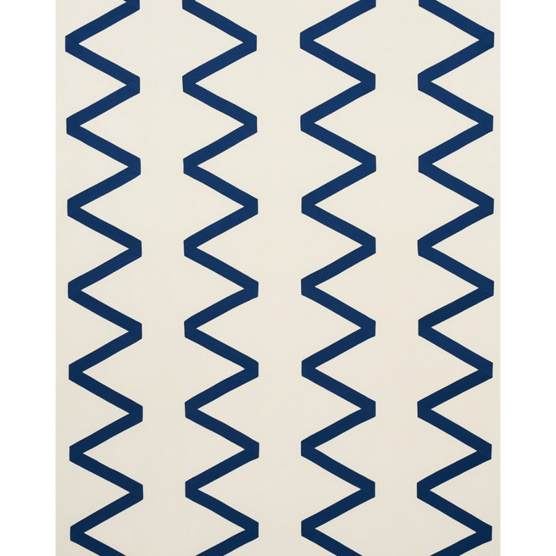 Legere Linen Silk Appliqué Fabric, Cobalt/Ivory