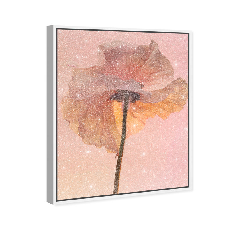 Amber Radiance IV Floral & Botanical Canvas Print by Oliver Gal, Black Frame, 16 x 20, 37"H x 46"W, White Floater Frame