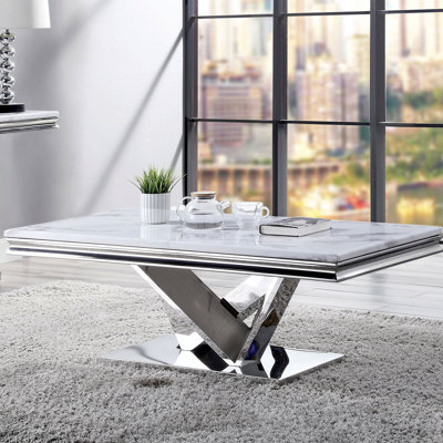 Table basse l 50,6 po Glam, chrome