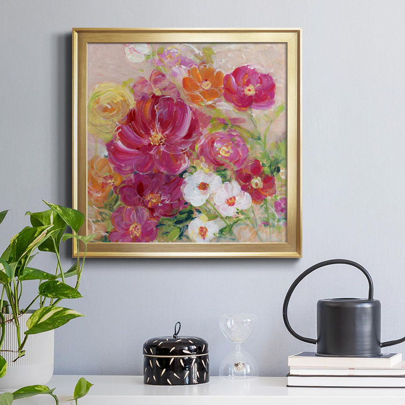 Sun Dancing - Peinture sur toile encadrée, Or, H 34,5 po x l 34,5 po x P 1,5 po