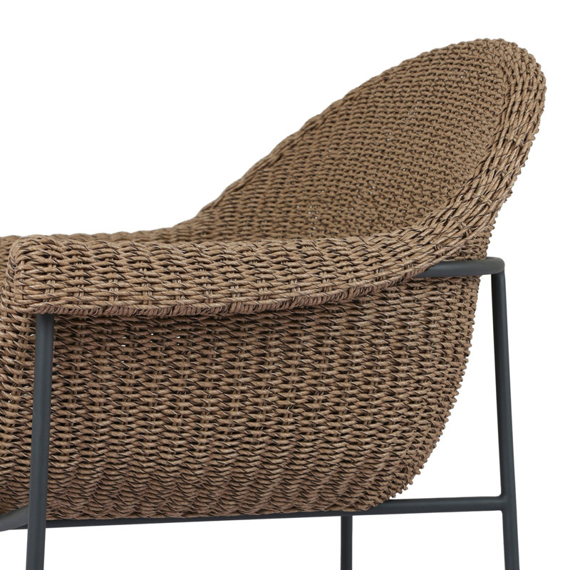Suerte Outdoor Chair-Faux Black Hyacinth, Arashi Salt