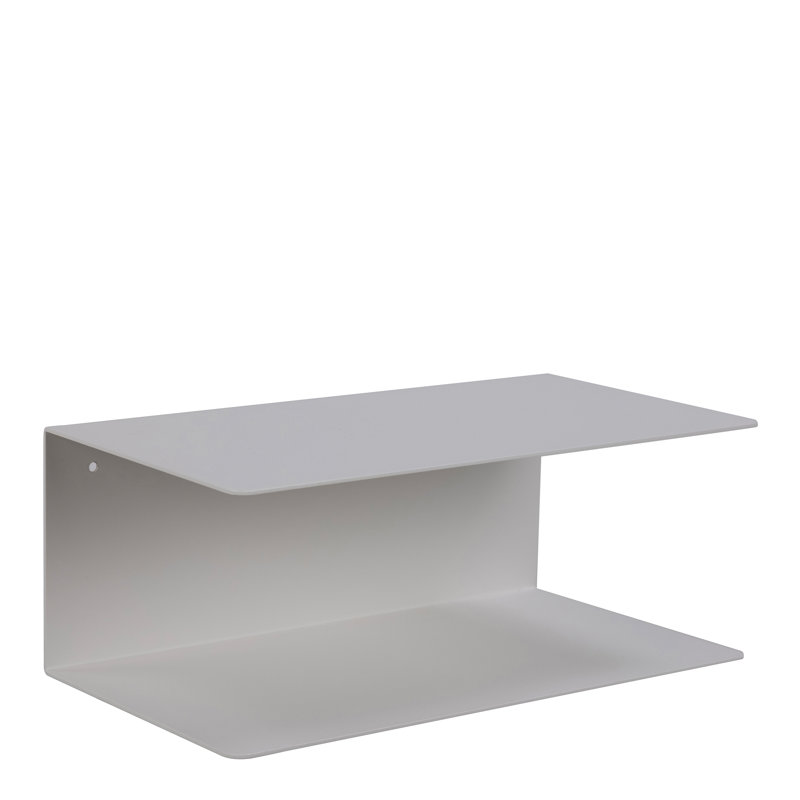 Syrai Steel Floating Shelf, White