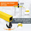 Palan à moteur hydraulique pliable de 2 tonnes avec niveleur de charge Capacité de 4400 LBS Cueilleur de cerisier robuste 6 roues pivotantes et pompe hydraulique réglable (0,5 t à 2 t) pour garage atelier entrepôt jaune-674138971