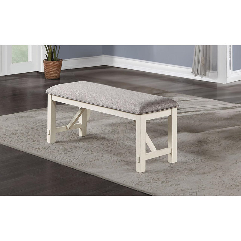 Ericyyi Upholstered Bench, White