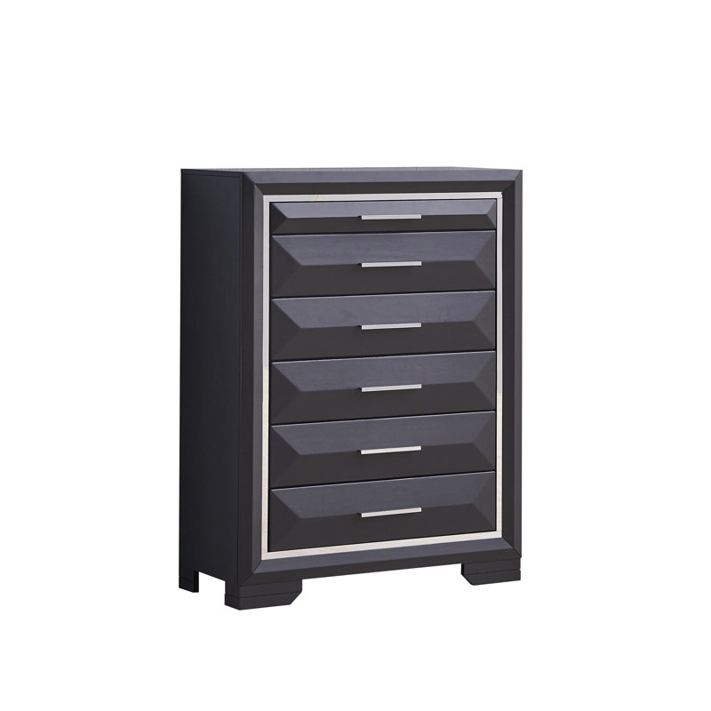 Commode de couleur unie, noir