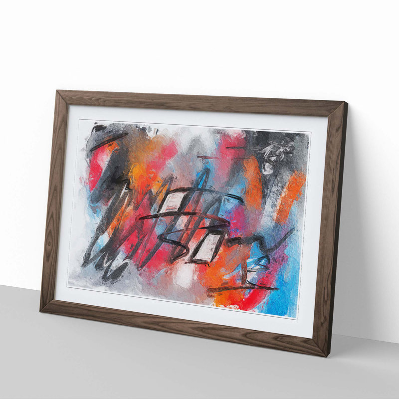 Abstract Vol.295 by S.Johnson - Framed Print, 45cm H x 63cm W x 2cm D, Walnut Framed