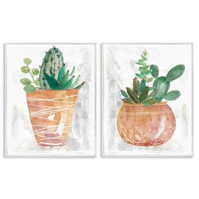  Boho Cacti & Succulents 2 PC, estampe numérique par Carol Robinson