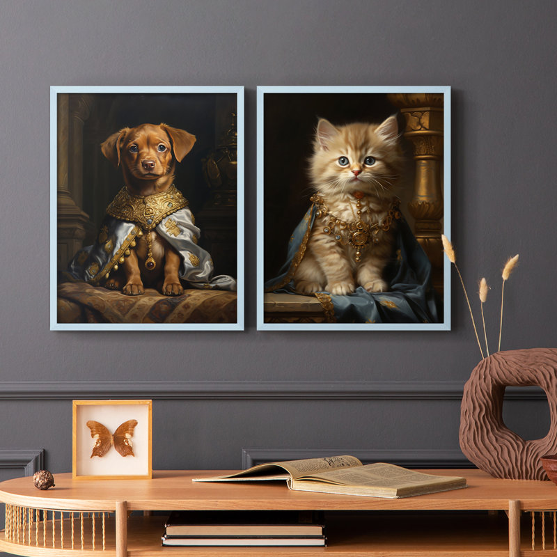 ANIMALS Series CXC - reproduction encadrée de qualité supérieure - prête à être accrochée - aucun clou requis - aucun clou requis