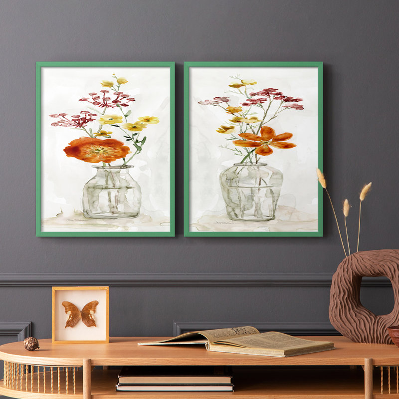 «Catalina Bouquet I», reproduction encadrée de qualité supérieure - prête à être accrochée - aucun clou requis - aucun clou requis