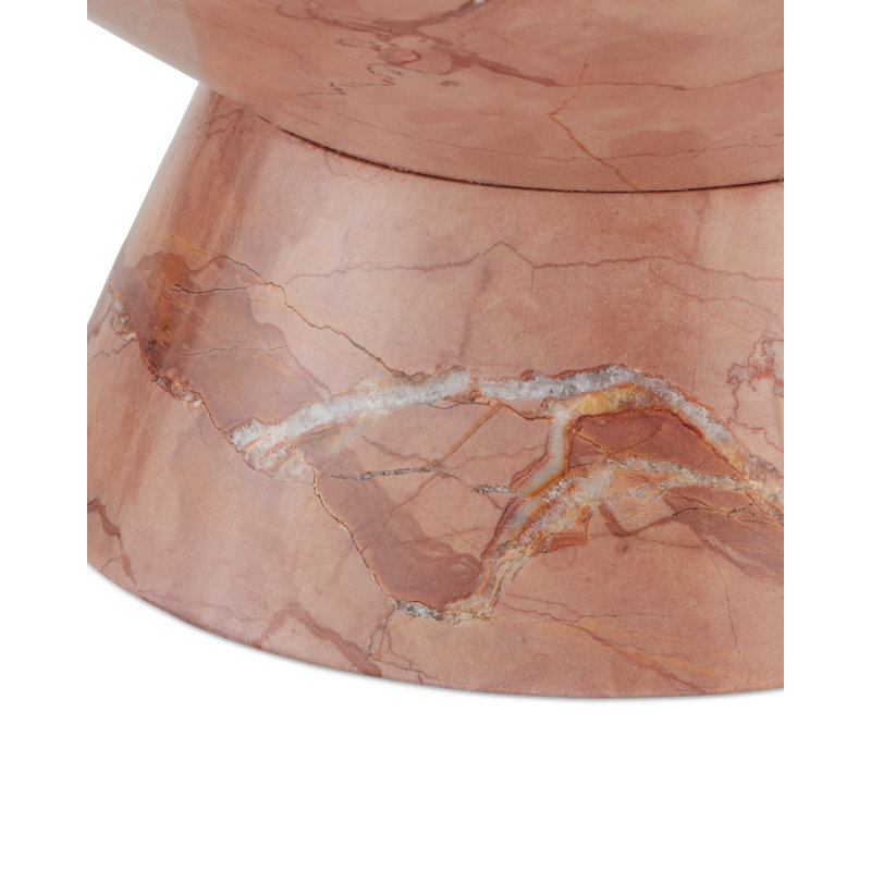 Lubo Handmade Marble Decorative Bowl, 4.5" H x 9.5" W x 9.5" D, Rosa