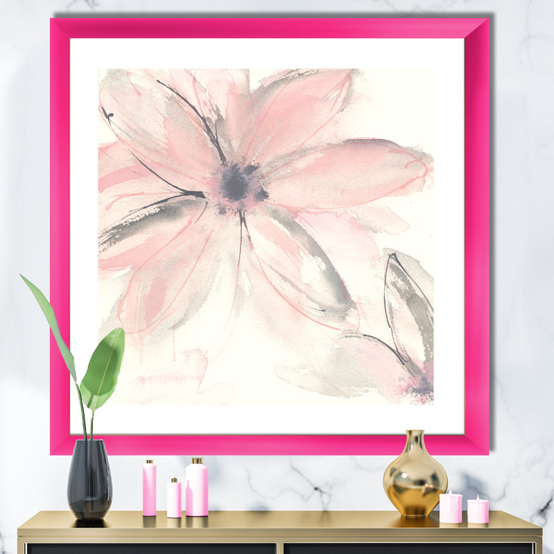 « rose shabby floral ii »-cadre photo imprimé sur toile, H 30 po x l 30 po x P 1 po