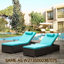 Chaise longue d'extérieur - Chaise longue de patio 2 pièces-1370148052