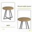 Table de salle à manger ronde 31,5 pouces, petite table de cuisine circulaire avec pieds en métal noir pour 2 à 4 personnes