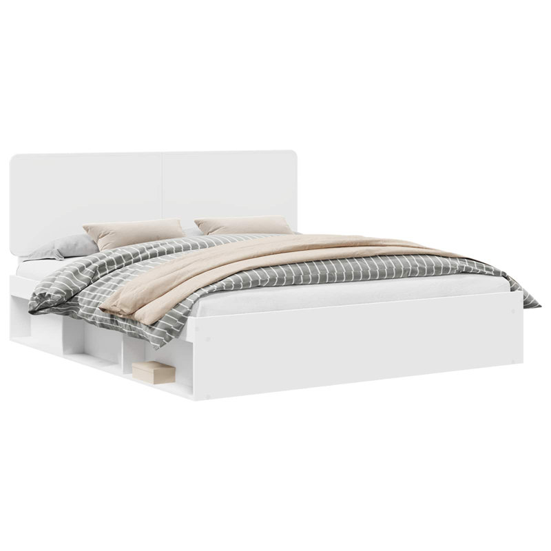 Solid Wood Bed Frame, Super King (6'), White