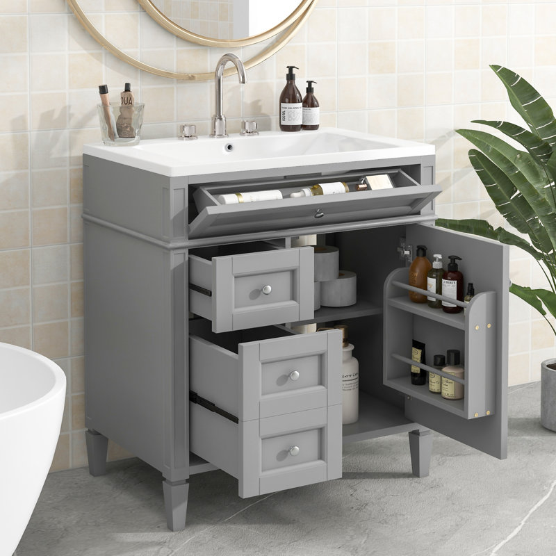 Meuble-lavabo de 30 po avec lavabo supérieur