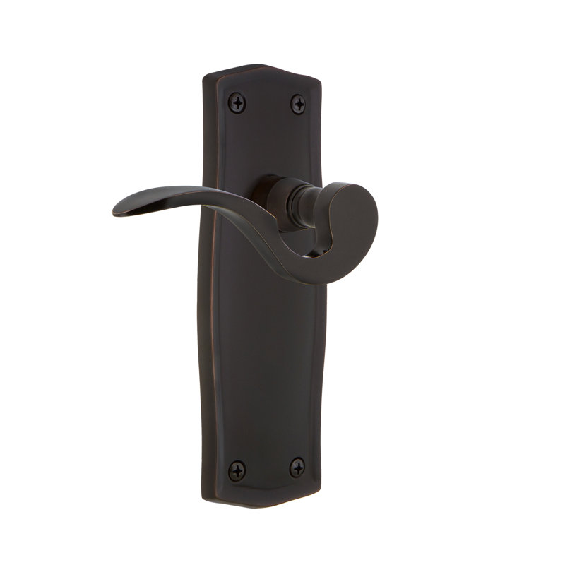 Passe-plat Prairie (couloir et garde-robe) avec levier manoir, Bronze éternel, 2-3/4"