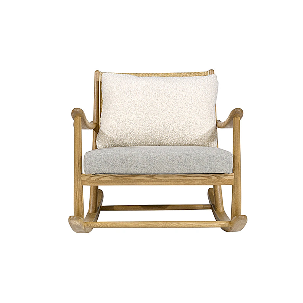 ChairVogue Rattan Backed Ash Wood Rocking Chair Rocking Chair | Wayfair