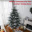 Arbre de Noël artificiel 7,5 pi, arbre de Noël à charnière en pin avec 1218 branches réalistes, base en acier, ouverture automatique, vert