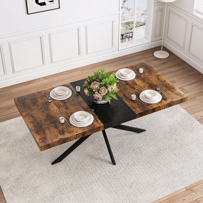 Table de salle à manger rectangulaire extensible 55,11 "-70,86"