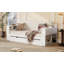 Grand lit de jour avec bureau amovible, tiroirs de rangement et table d'appoint hydraulique, blanc-812242753-812242755