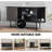 55" Sideboard Buffer Cabinet with Fluted Slide Doors,Tambour Storage Cabinet with Shelves-97261550