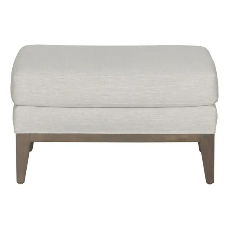 Hendrix 28" Wide Rectangle Footstool Ottoman, Hazelnut, Alabaster (3157 73)