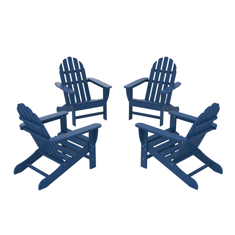 POLYWOOD Classic Adirondack Conversation Set, Navy