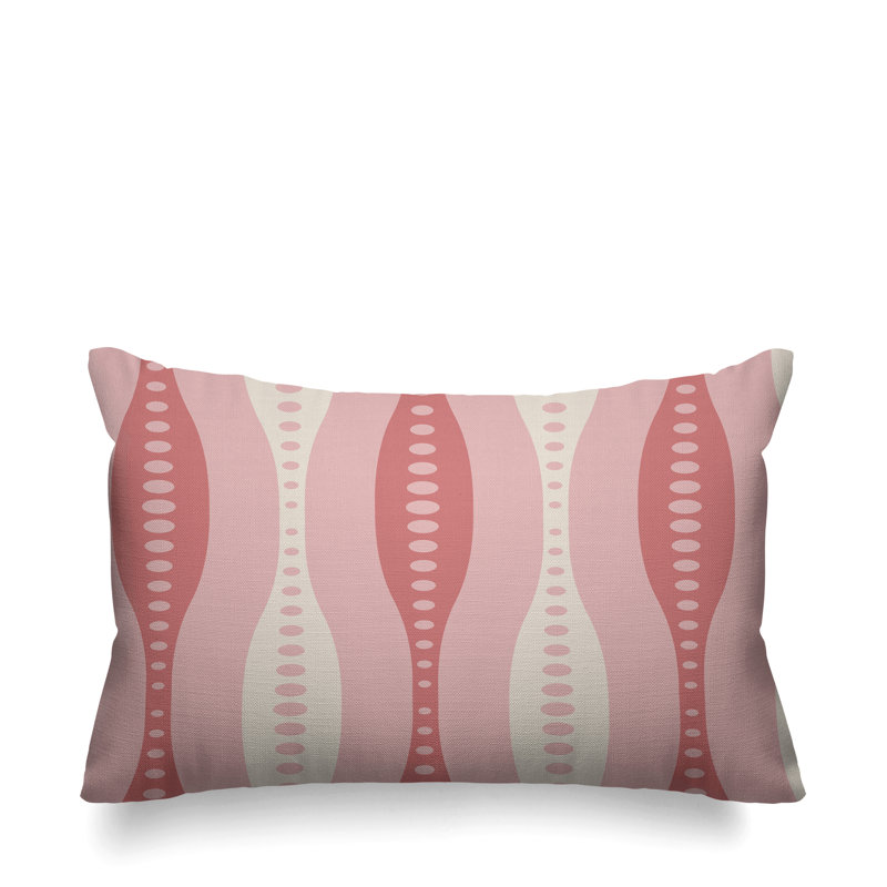 Jafa Abstract Outdoor Reversible Throw Pillow, Pink
