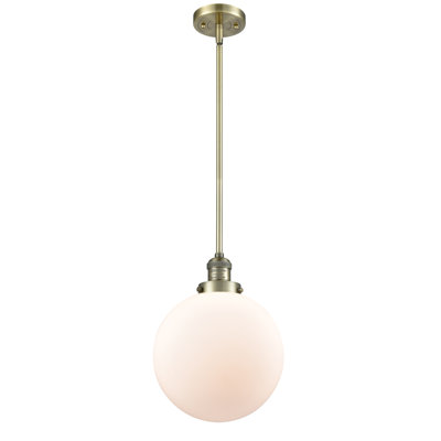Luminaire suspendu en forme de globe à 1 lumière Baskette
