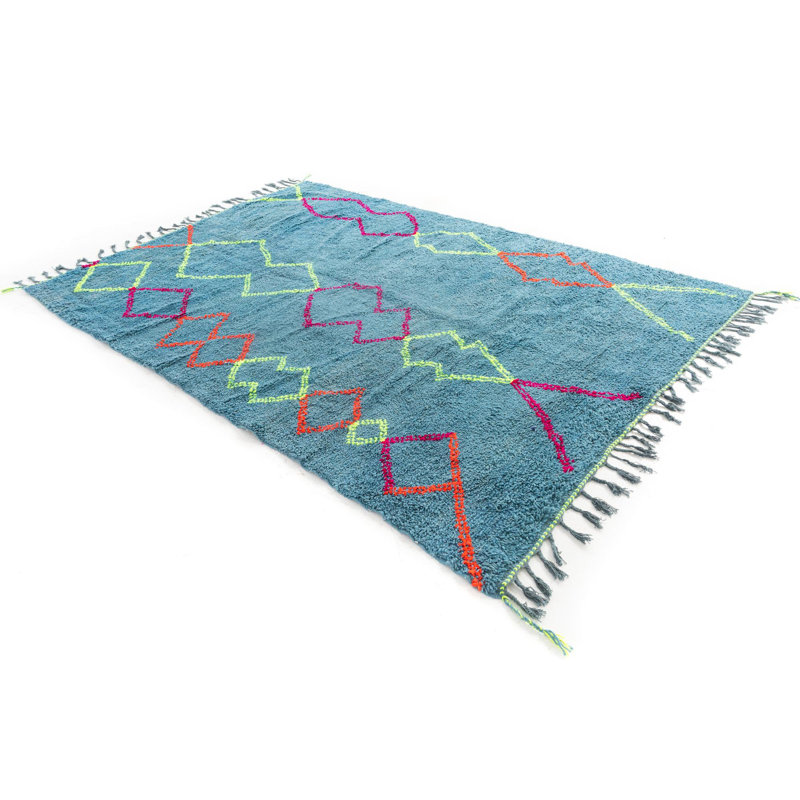 Tapis bleu Odea