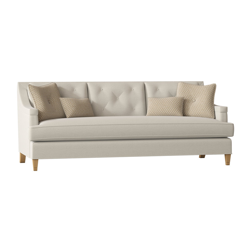 Kennebunkport Sofa, Elise Linen, Bisque, Asher Lemon
