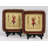 2-Piece Hand painted Square Monkey Decorative Plate Set