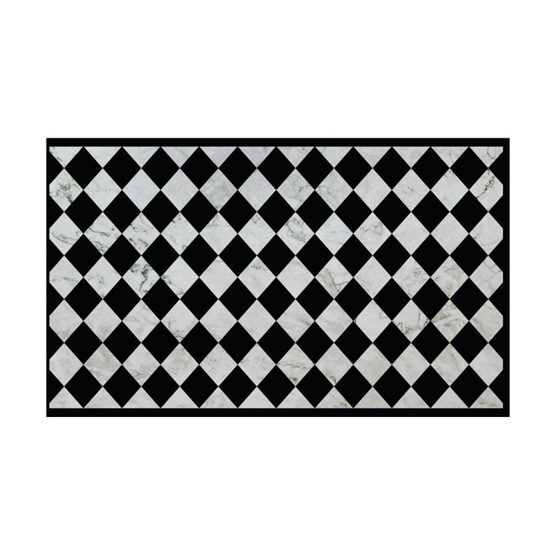  Vinyl Floor Mat - Geometric Collection, Rectangle 3' x 5'