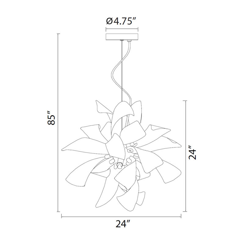 Laiza 9 - Light Geometric Chandelier