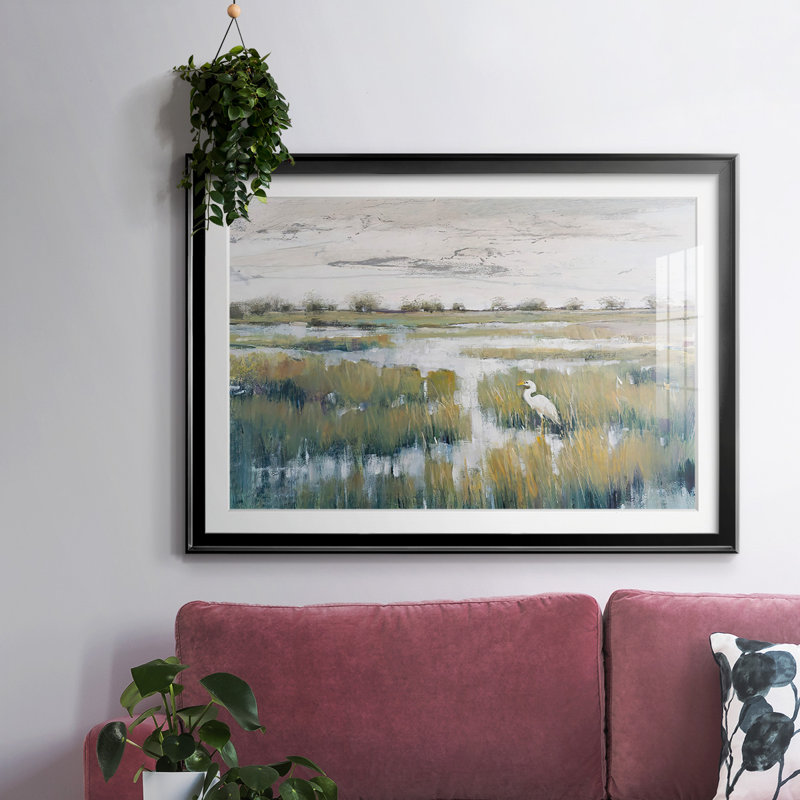 Marshland View VI, reproduction encadrée sur papier, Noir, H 27 po x l 39 po x P 1,5 po