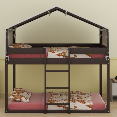 Wood Bunk Bed With Tent