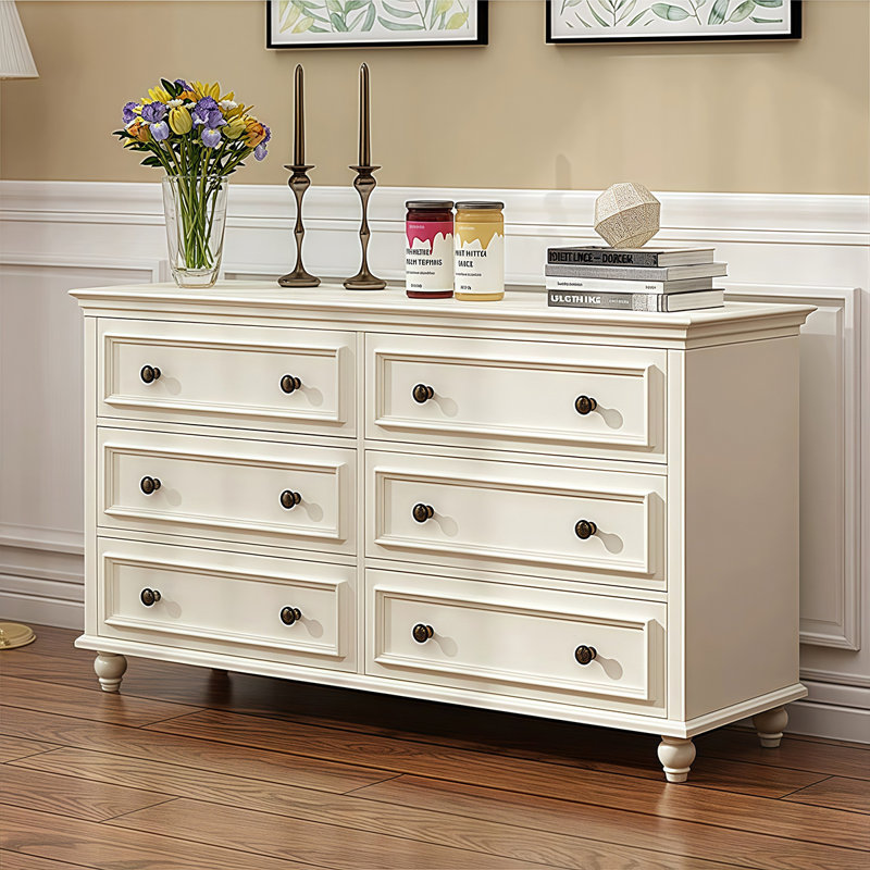White Solid Wood Accent Cabinet, 31.5" H x 55.12" W x 17.72" D