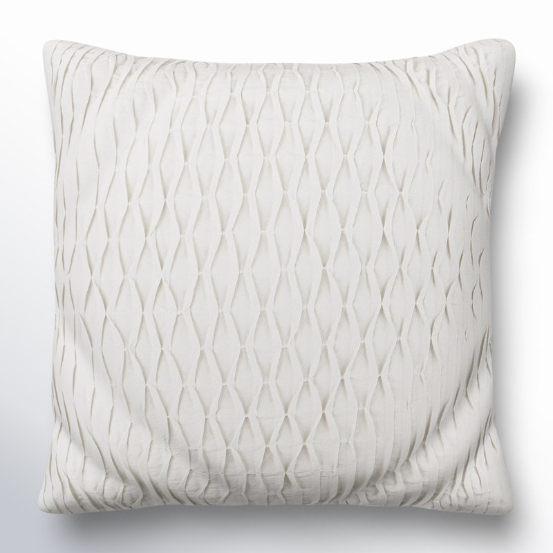Coussin Trafton, 20 po x 20 po, Gris clair, Mélange de duvet