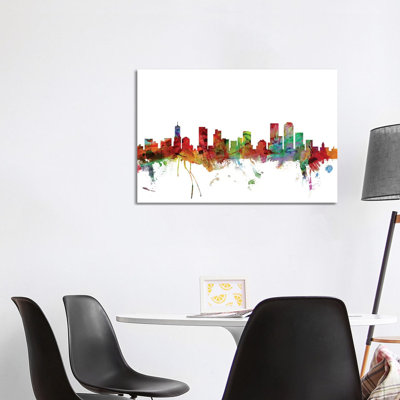 Denver, Colorado Skyline by Michael Tompsett - 1 Piece Wrapped Canvas Wall Art