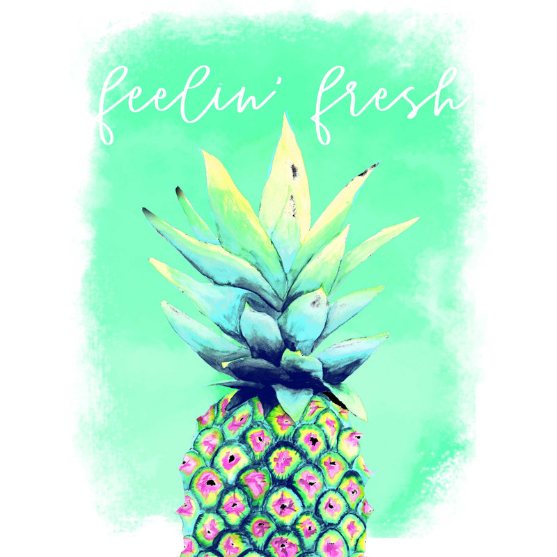 Fresh Fresh Pineapple - reproduction d'art sur toile tendue, H 16 po x l 12 po