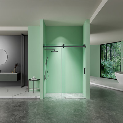 Frameless Soft-Closing Single Sliding Shower Door