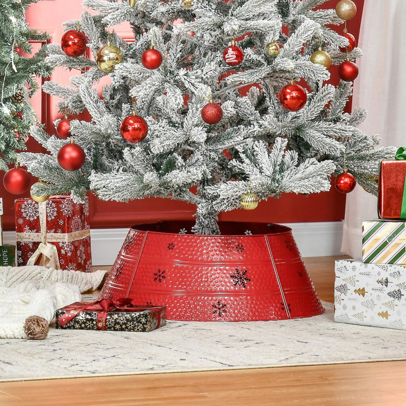 Collier d'Arbre de Noël à Paillettes - Jupe et Anneau pour Couverture de Base - Décoration de Noël (Rouge Collier d'Arbre de Noël à Paillettes - Jupe et Anneau pour Couverture de Base - Décoration de Noël (Rouge