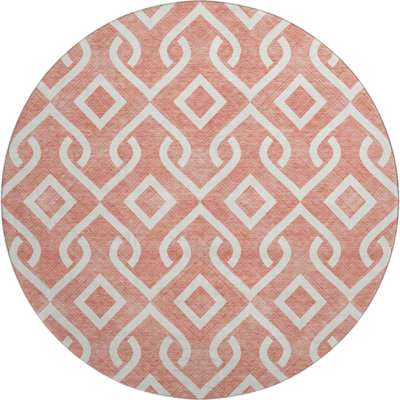 Premium Machine Washable Cerrito Salmon Rug