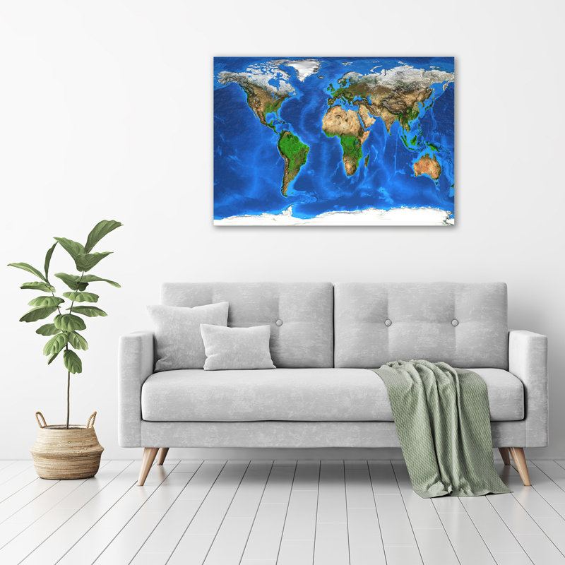 World Map - Wrapped Canvas Print