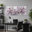 Ensemble de 3 tableaux muraux floraux sur toile tendue, pour la décoration du salon et de la chambre.-129397217